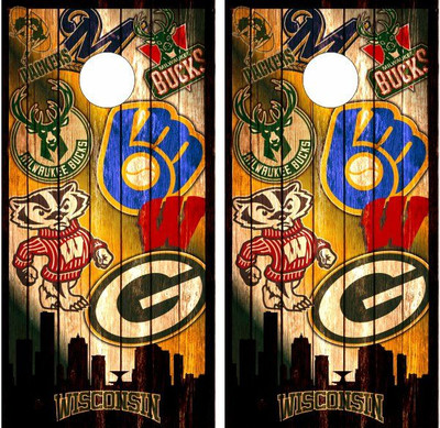 Philadelphia Sports Version 2 Cornhole Wraps - Set of 2 - Custom