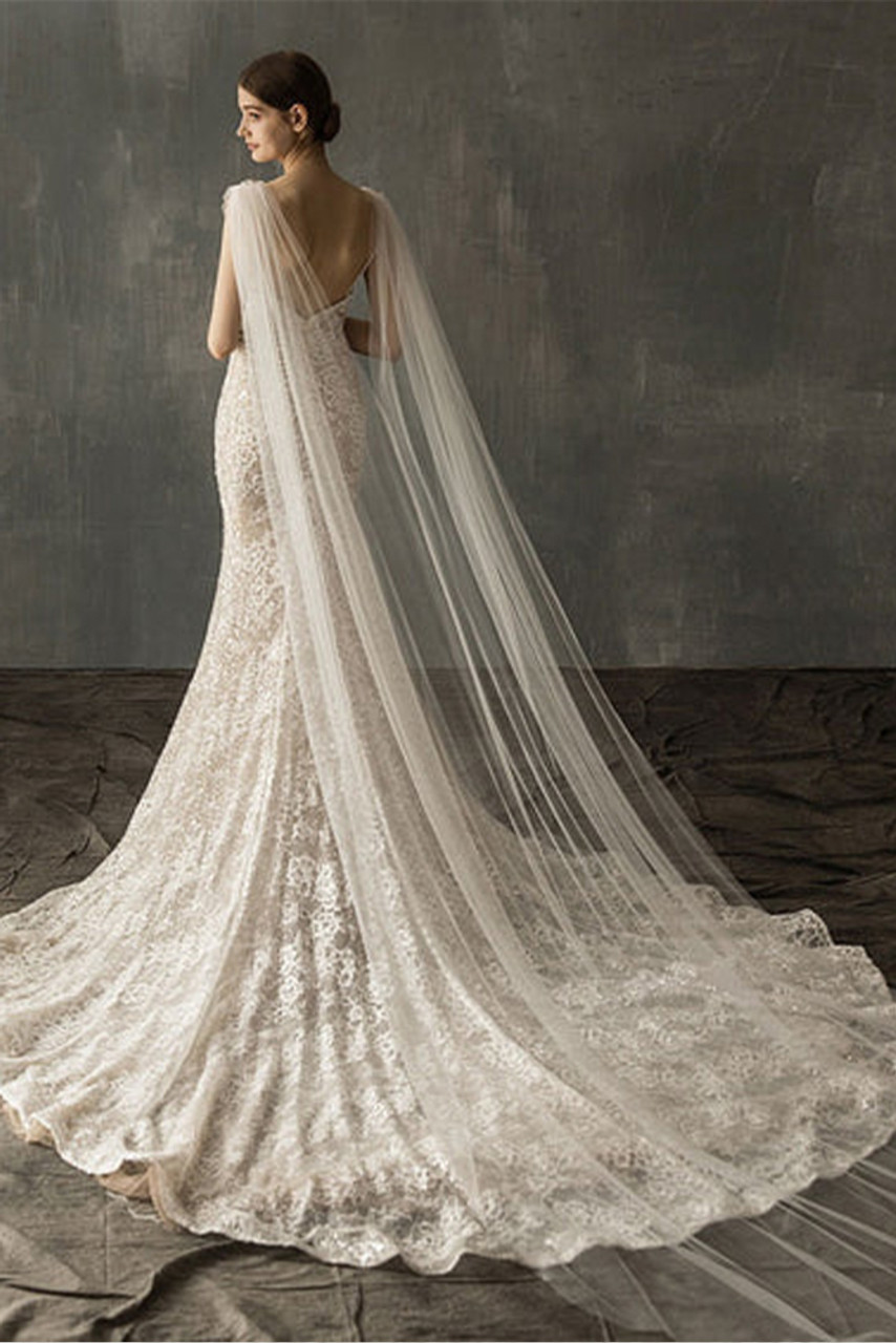 Victoria  Jewel Shoulder Long Veil