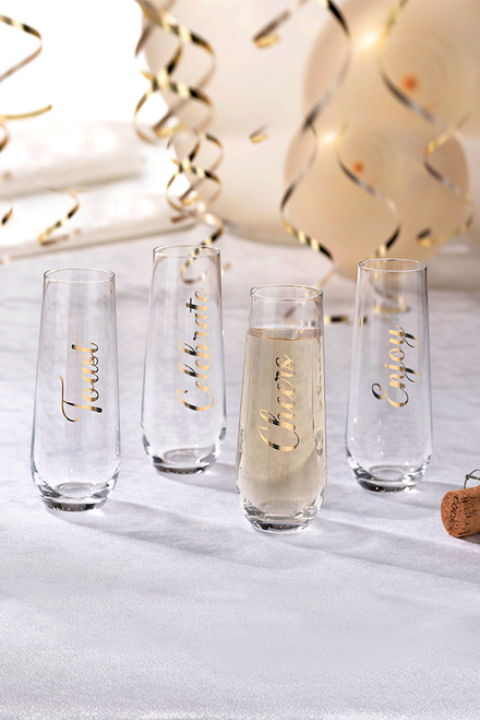 Personalized Unity Cylinder & Toasting Flutes Cylinder & Flute Design  Double Hearts