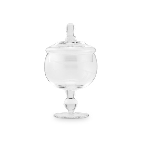 Popvcly Glass Footed Candy Dish with Lid, Clear Covered Candy Bowl Crystal  Candy Jar Cookie Jar Decorative Apothecary Jar for Party, Candy Buffet,  Wedding, Christmas, Home 