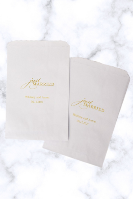 Advantage Bridal Just Married Flat Paper Goodie Bag