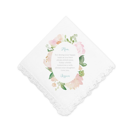 Advantage Bridal Personalized White Pocket Handkerchief