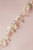 Boho Pearls & Crystal Leaves Hand Wired Gold Floral Vine Bridal Belt on Ivory Ribbon