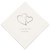 Advantage Bridal Personalized Foil Printed Linked Double Hearts Paper Napkins
