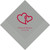 Advantage Bridal Foil Printed Linked Double Hearts Paper Napkins