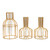 Advantage Bridal Geometric Metal Gold Wire & Glass Test Tube Flower Vases