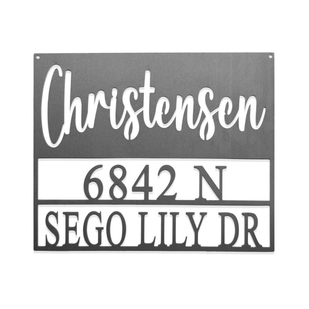 Personalized Name and Address Metal Sign Plaque product image