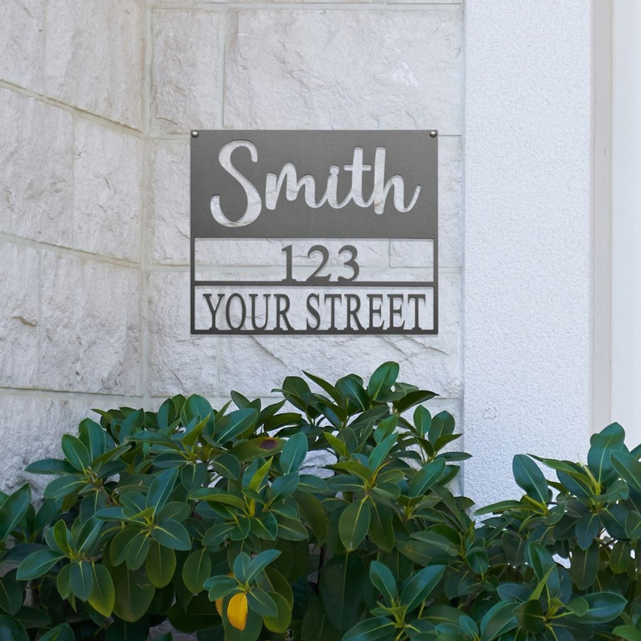 Personalized Name and Address Metal Sign Plaque product image