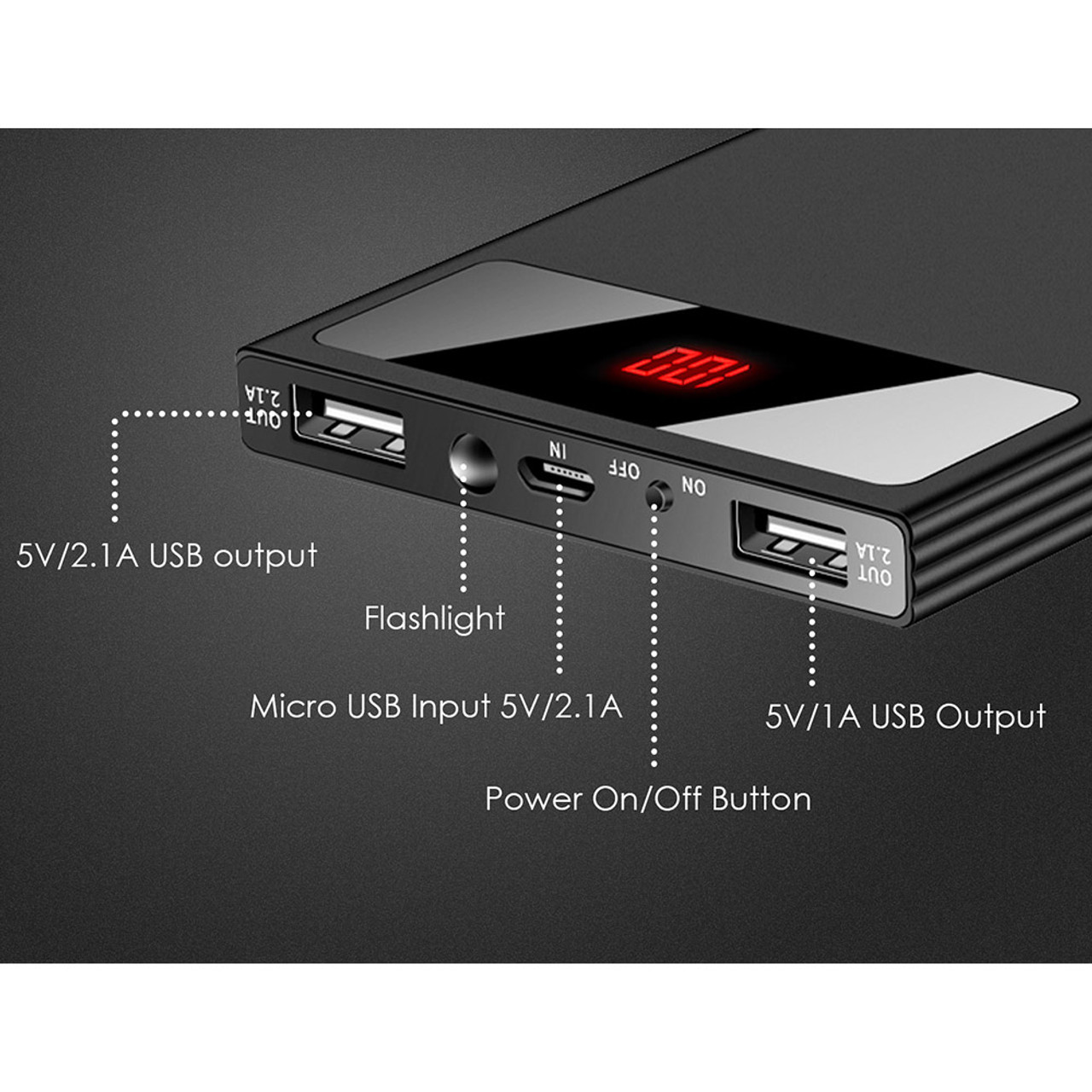 20,000mAh Dual USB Power Bank product image