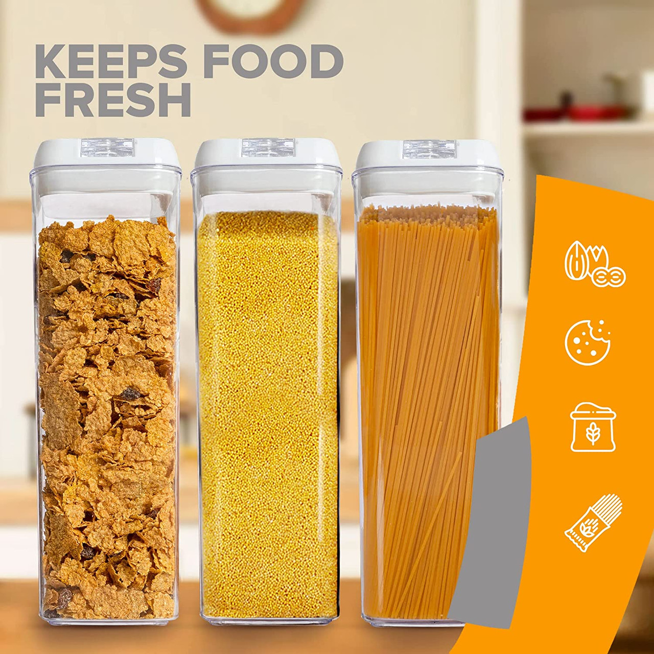 Cheer Collection® 1.2L or 1.9L Airtight Food Storage Containers product image