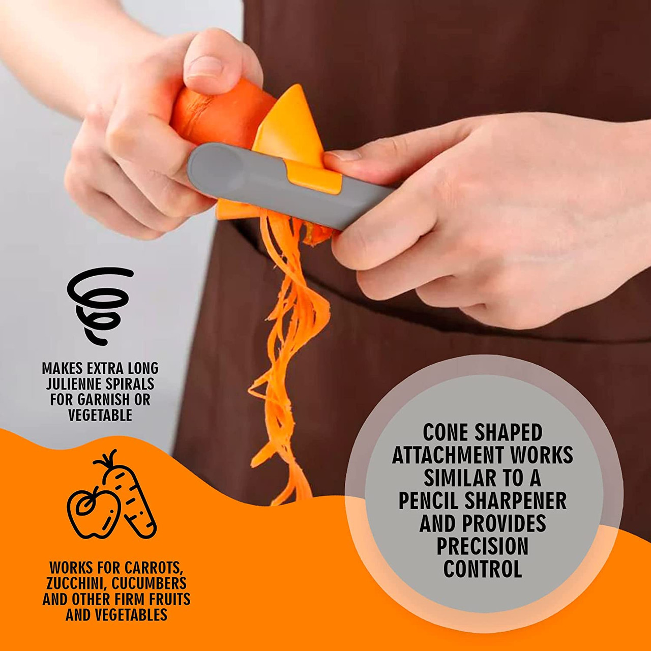 Cheer Collection® Vegetable Peeler And Spiralizer product image