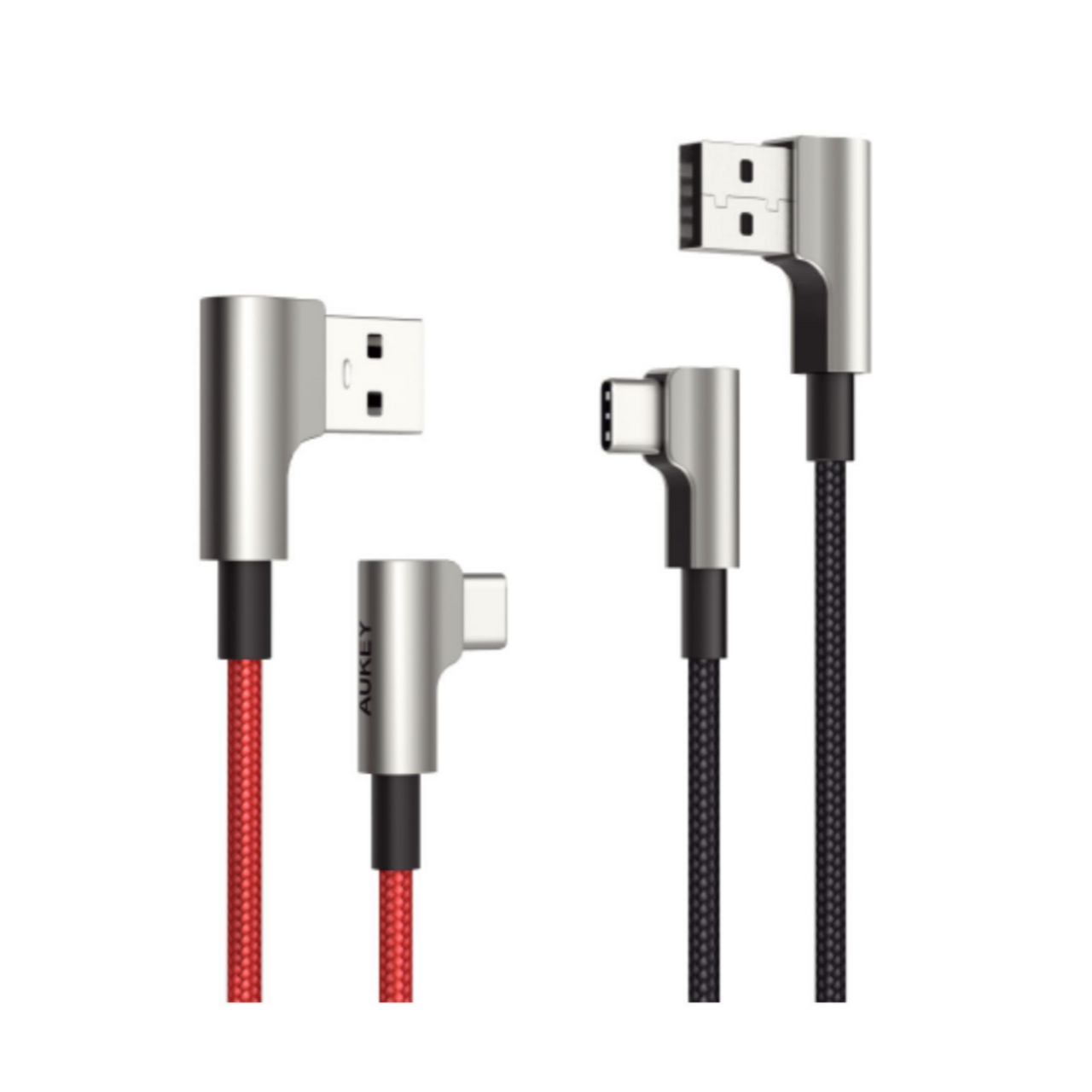 AUKEY® USB to USB-C Cable with 90-Degree Connector (2-Pack) product image