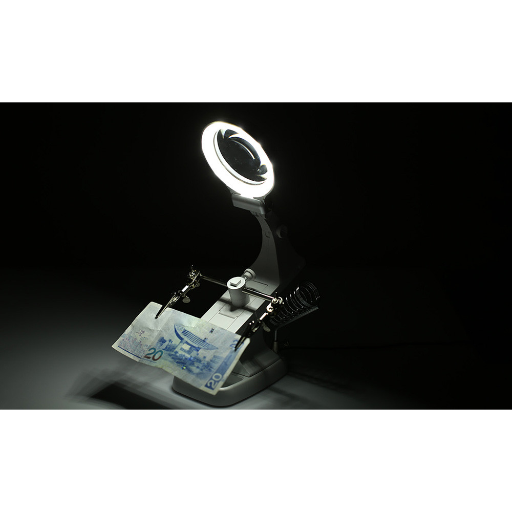 LED 3X/4.5X Magnifier Lens Helping Hand Stand product image