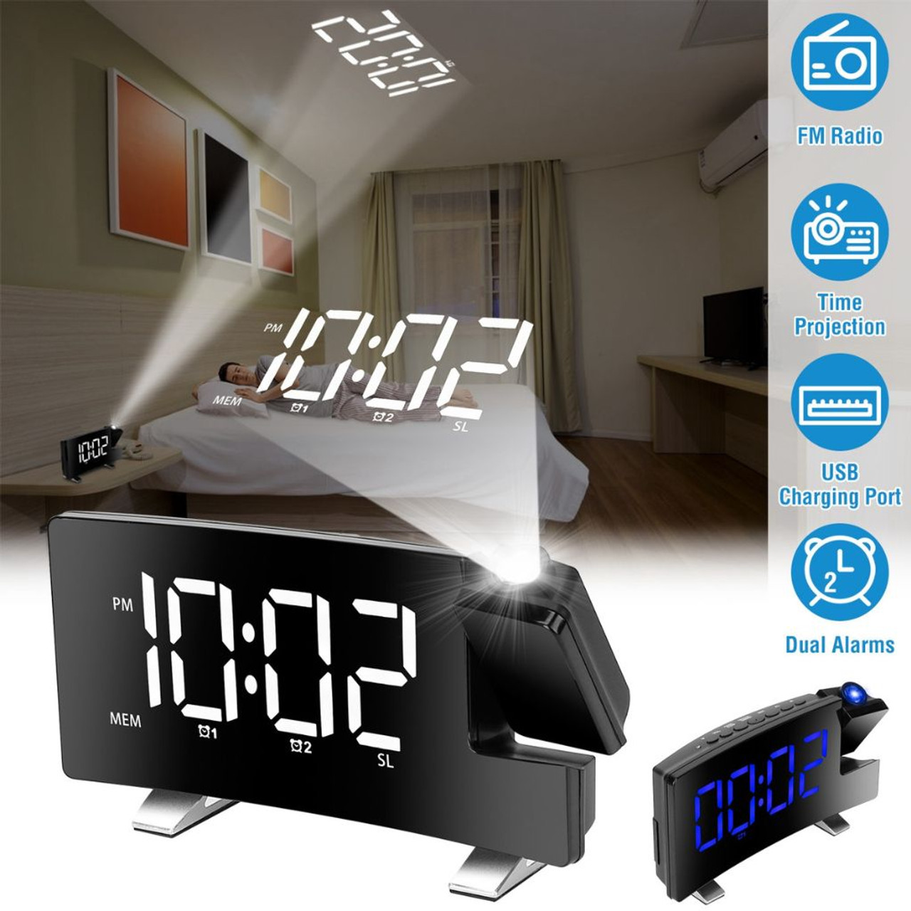 iMounTEK® Projection Alarm Clock product image