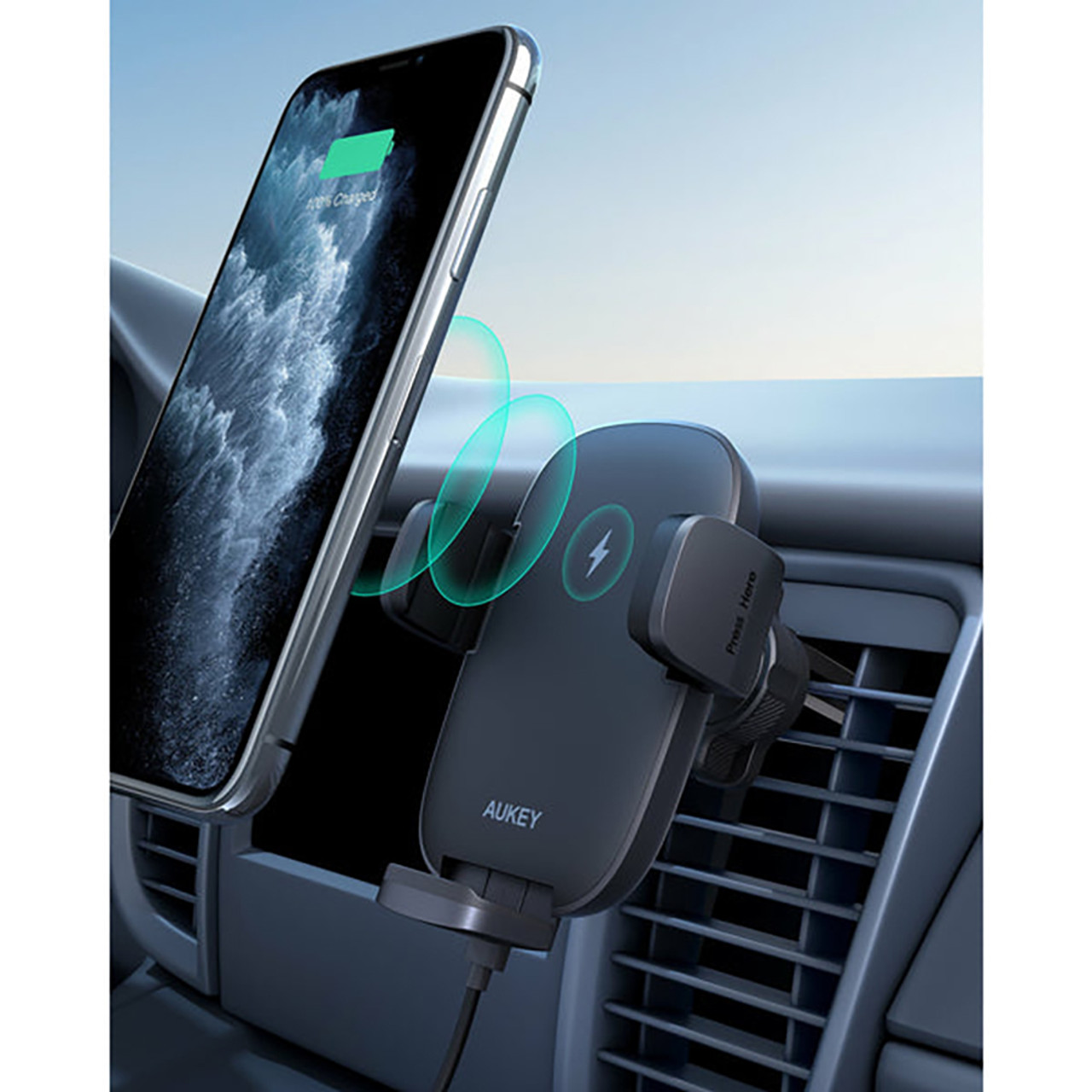 AUKEY® HD C60 Car Vent Mount with Built-in Wireless Charger product image