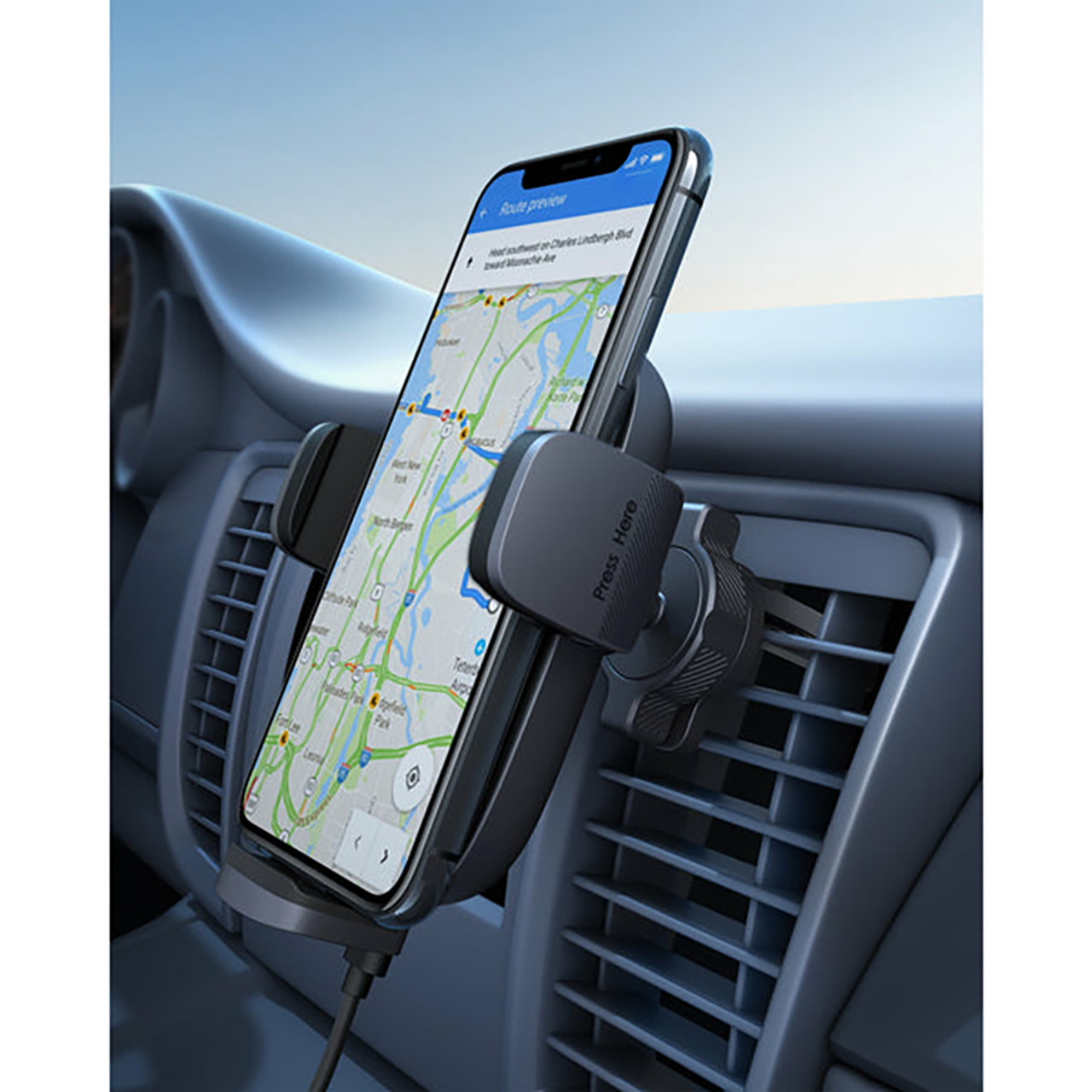 AUKEY® HD C60 Car Vent Mount with Built-in Wireless Charger product image