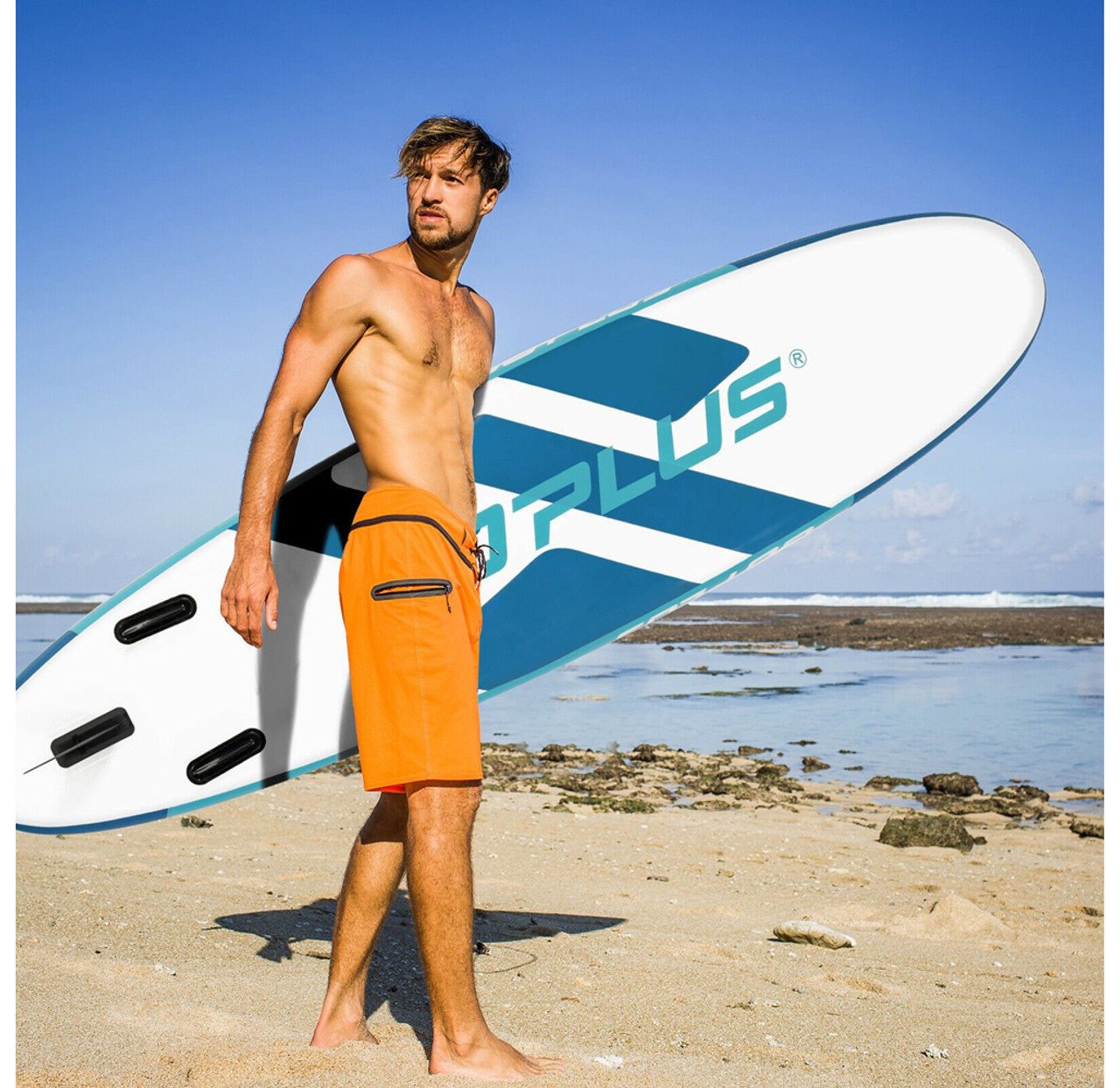 10-Foot Inflatable Stand-Up Paddle Board with Paddle product image