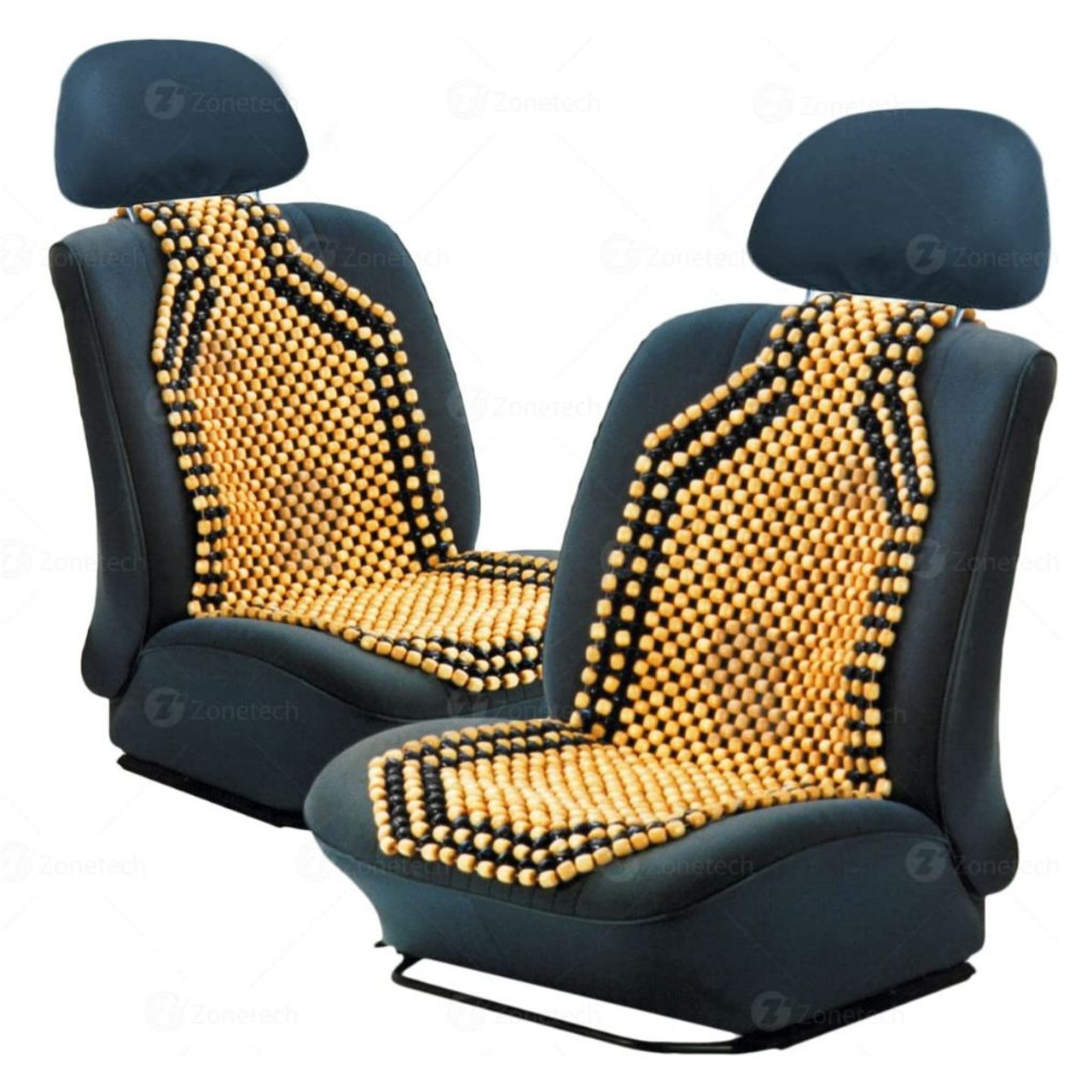 Zone Tech® Wood Beaded Car Seat Cover product image