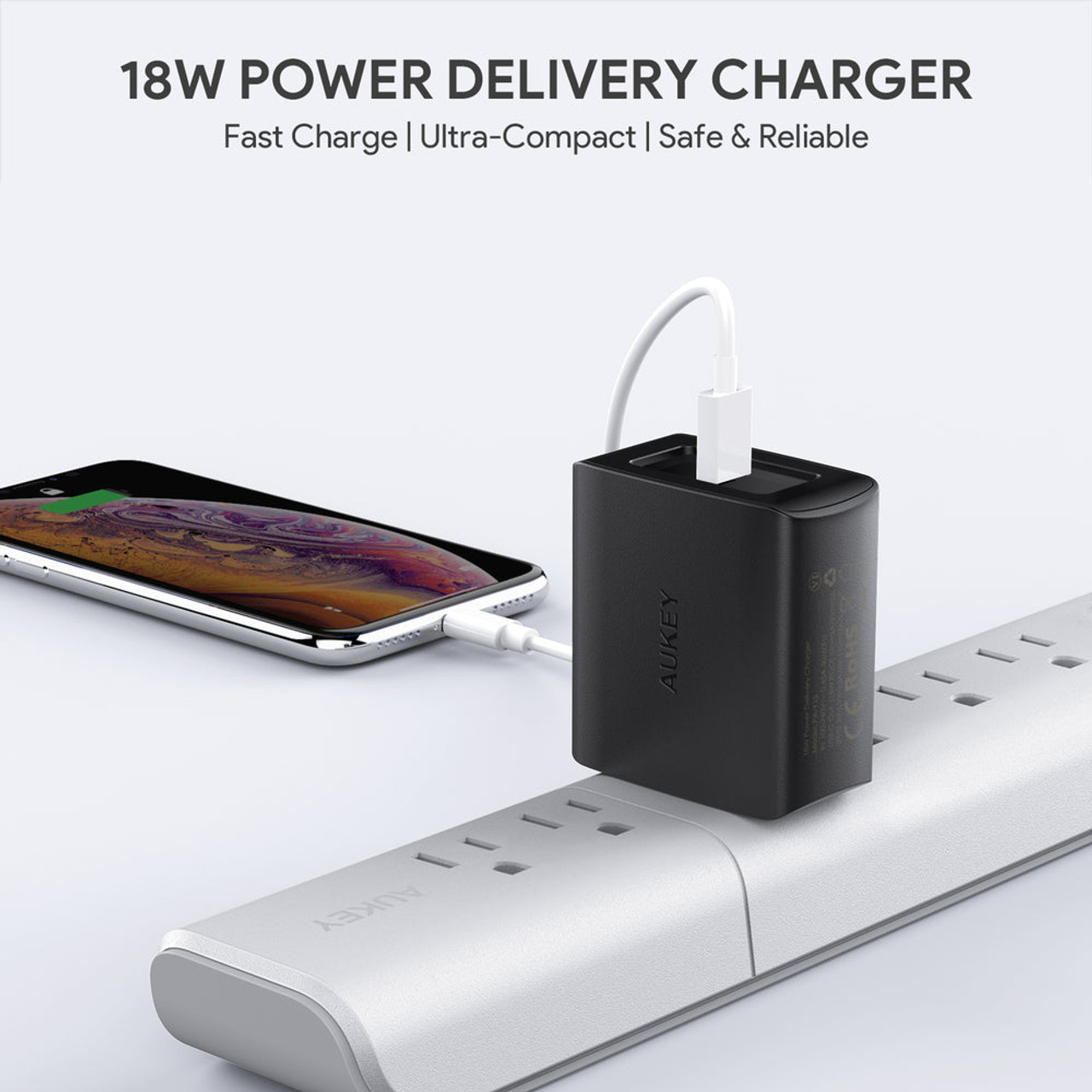 AUKEY PA-Y15 USB-C Wall Charger | 18W Power Delivery product image