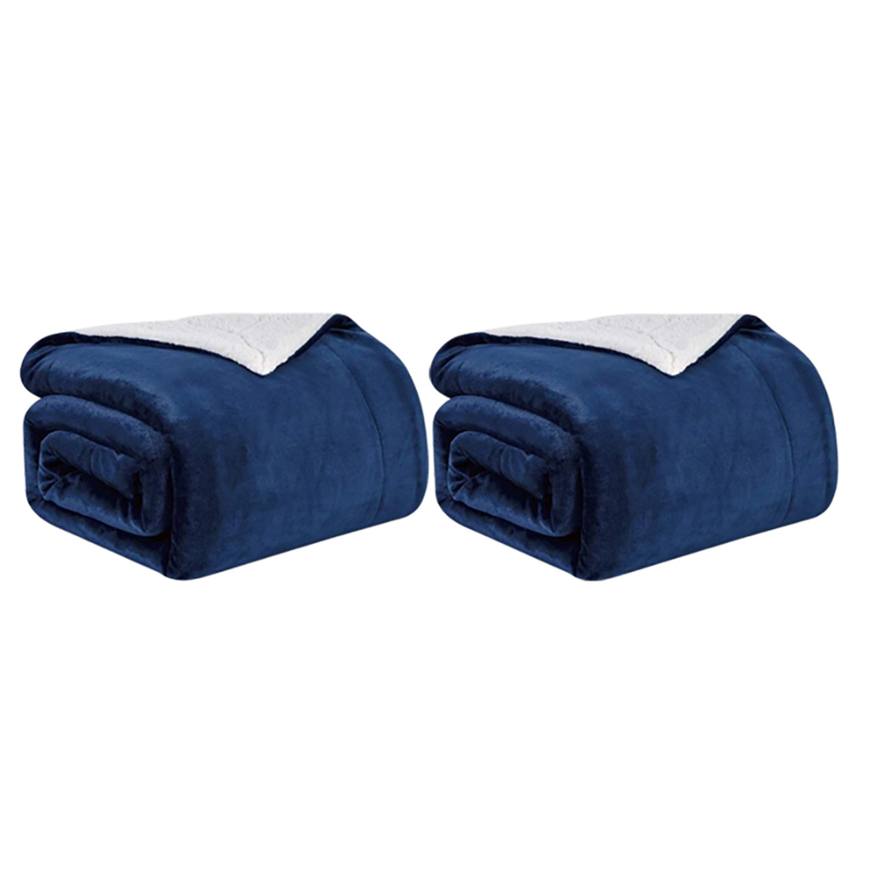 Lightweight Super Soft Cozy Sherpa Fleece Throw Blanket (2-Pack) product image