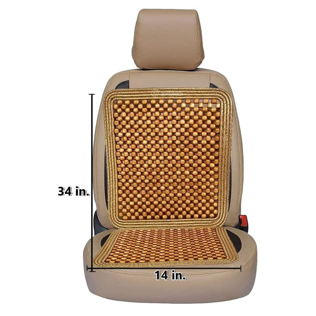 Zone Tech® Wooden Beaded Massaging Car Seat Cover (1- Or 2-Pack) product image