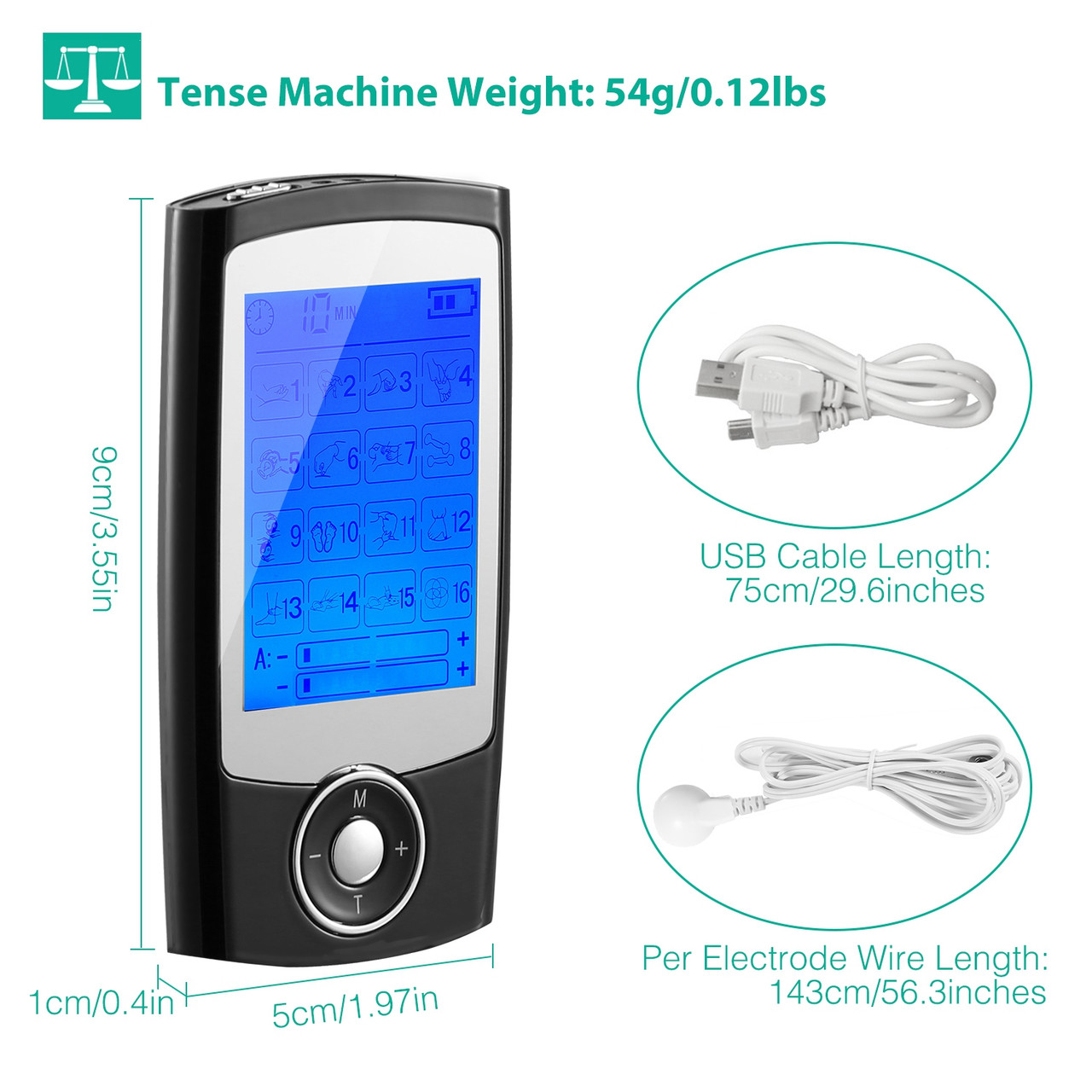 16-Mode Impulse Massager TENS  Unit Muscle Stimulator product image
