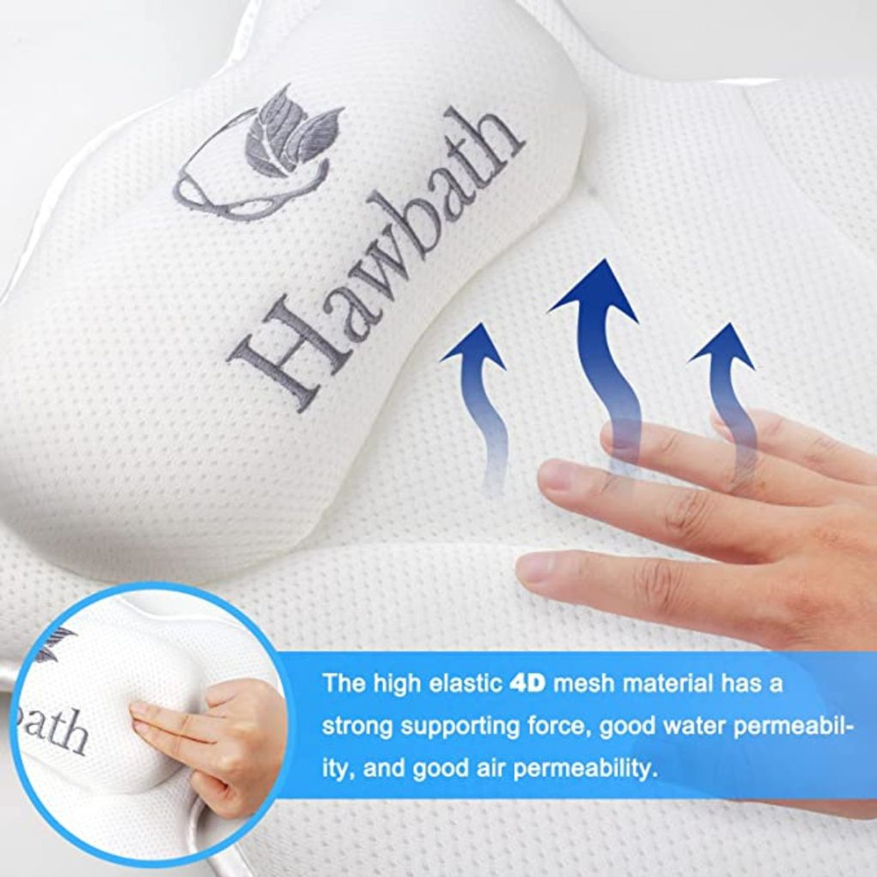 Hawbath™ Ultra-Soft Bath Pillow with 6 Suction Cups product image