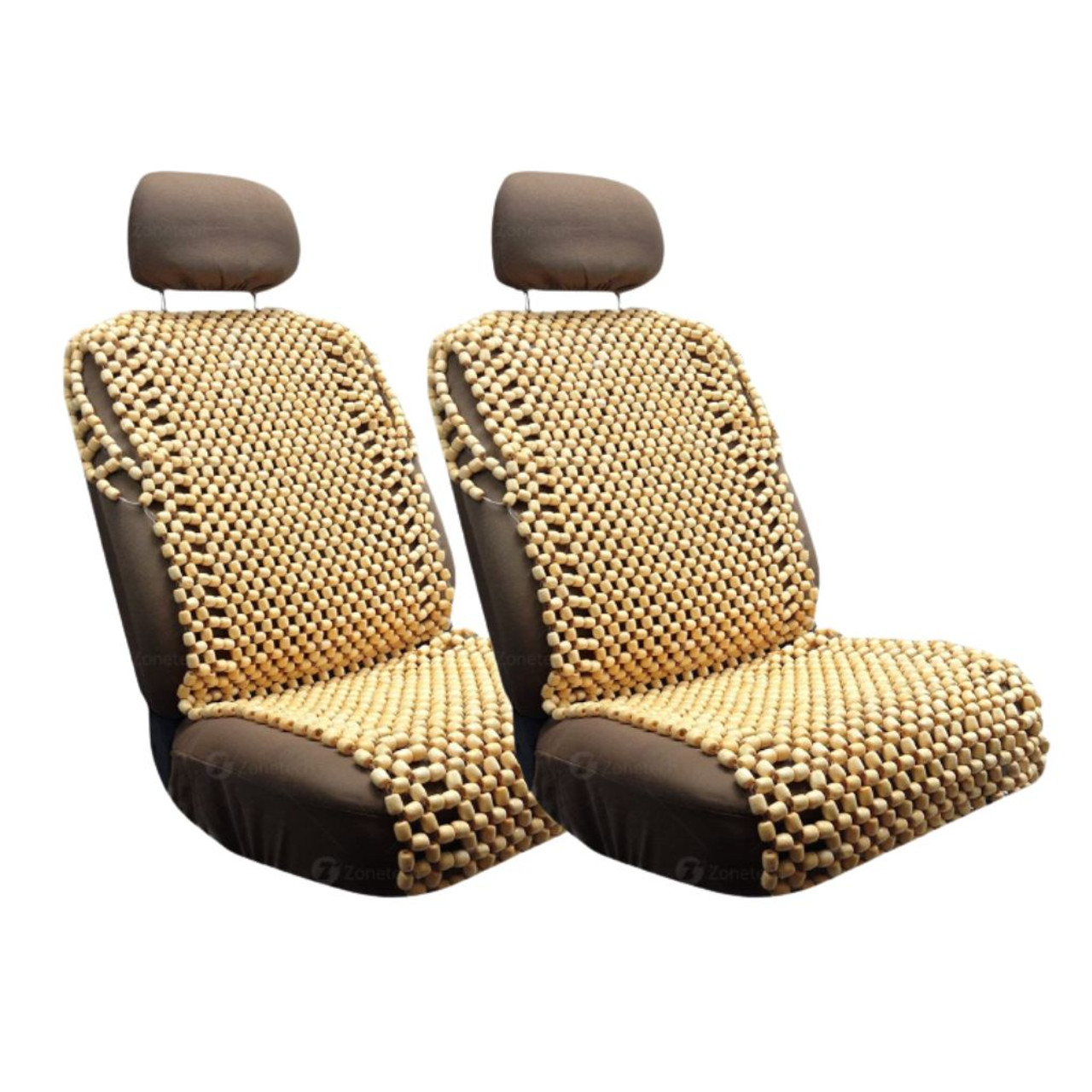 Zone Tech® Natural Wood Beaded Premium Seat Cover (1- or 2-Pack) product image