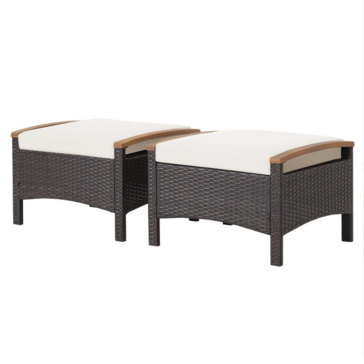 Patio Rattan Ottomans (Set of 2) product image