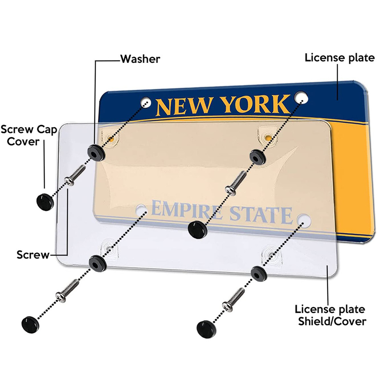 Zone Tech License Plate Shields (2-Pack) product image