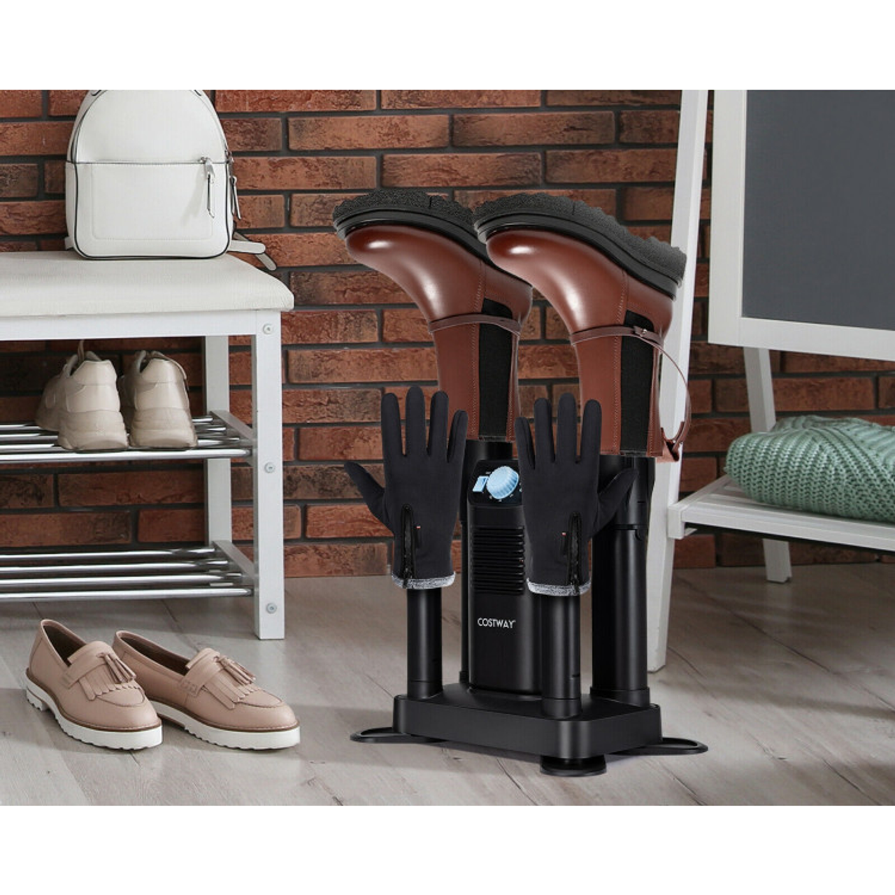 Electric 4-Shoe Boot Dryer with 180-Minute Timer & Ozone Disinfection product image
