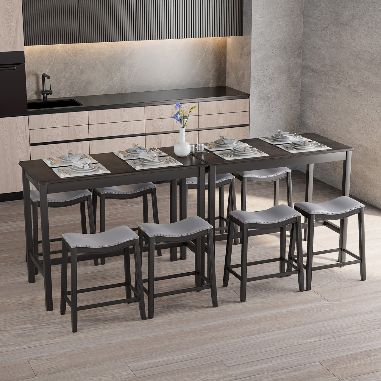 5-Piece Counter Height Table & Upholstered Stools product image