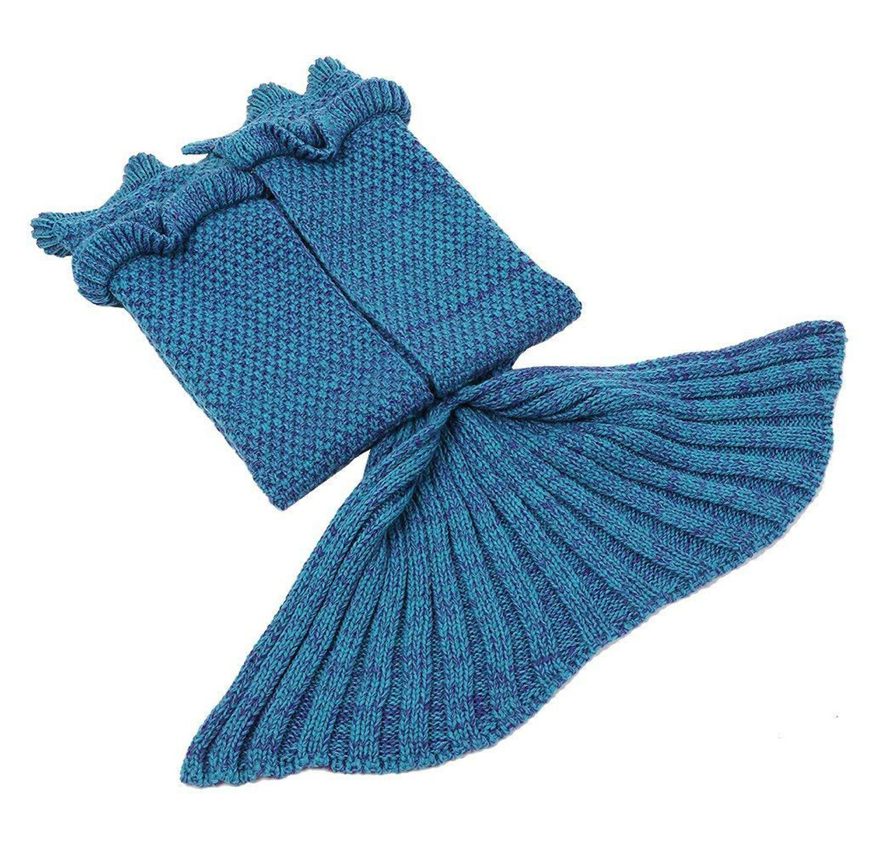 Warm & Soft Knit Mermaid Tail Blanket for Kids product image