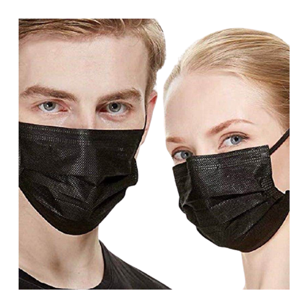 Black Disposable Non-Medical 3-Ply Face Mask (50- to 2,000-Pack) product image