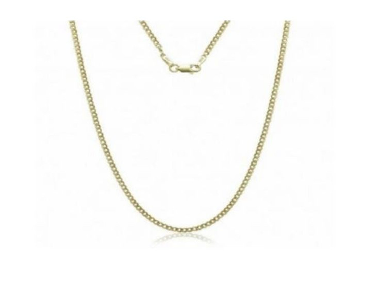 10K Solid Yellow Gold 2mm Cuban Chain product image