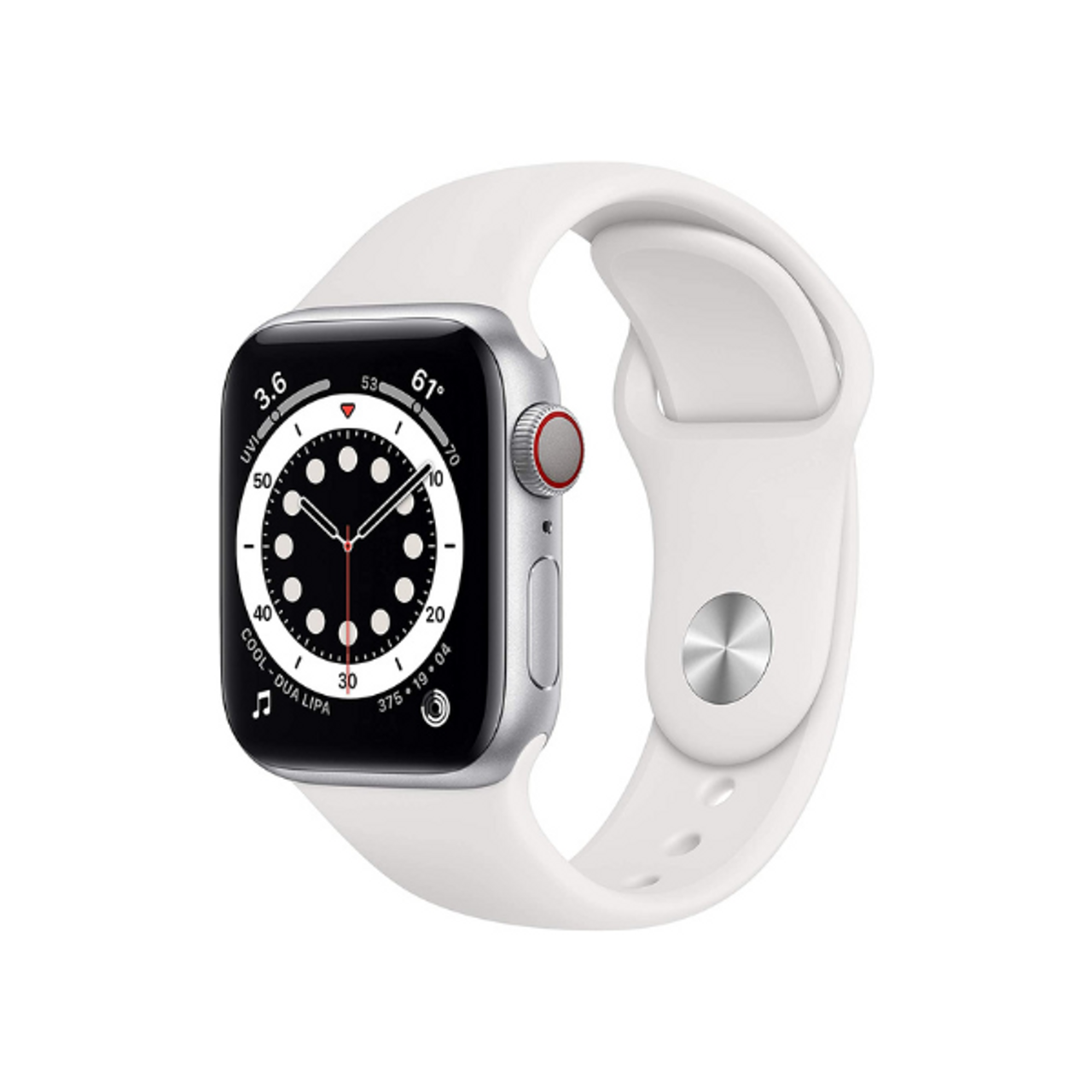 Apple® Watch Series 6, 40mm, 4G LTE + GPS – Silver Aluminum Case product image