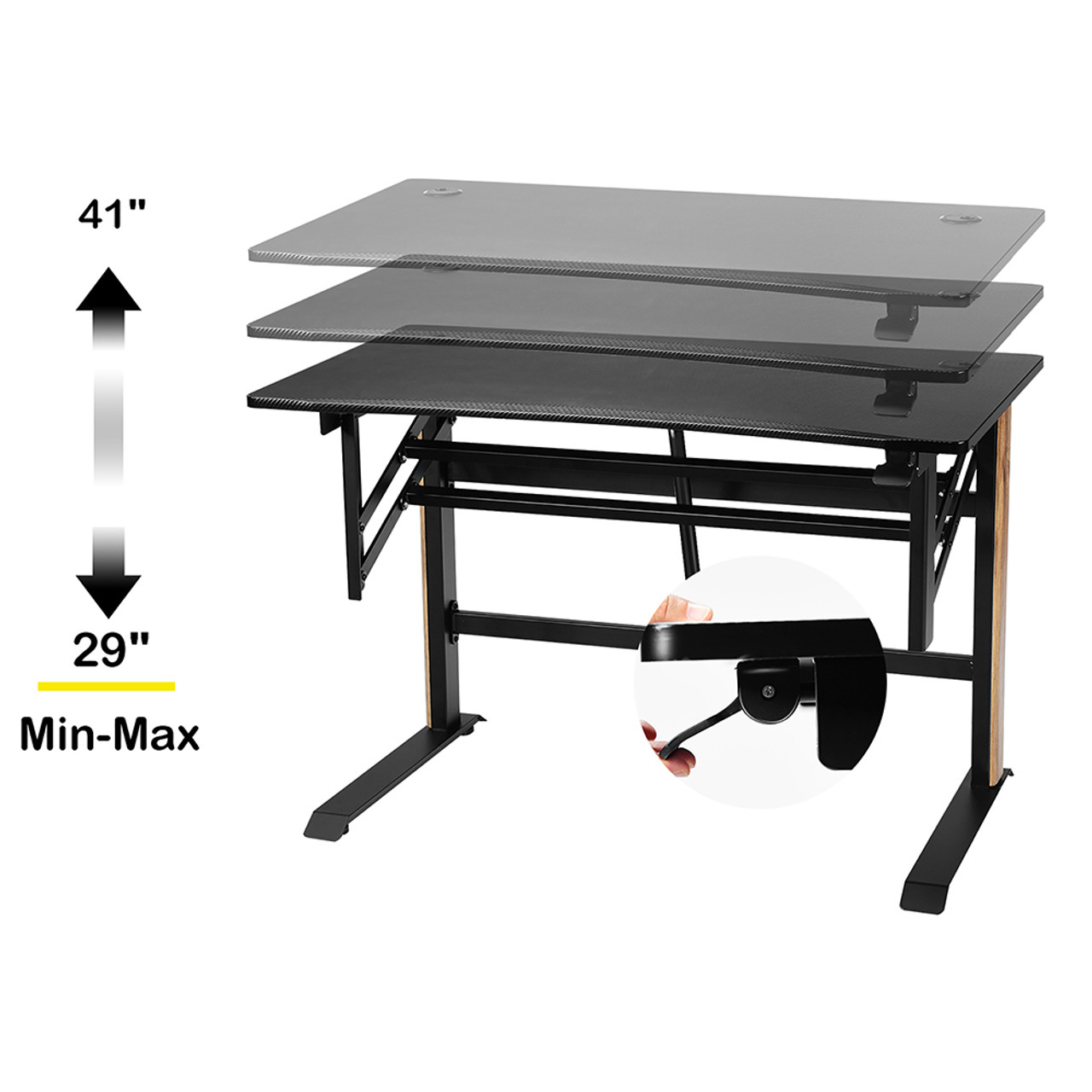 Pneumatic Height Adjustable Sit-to-Stand Desk product image