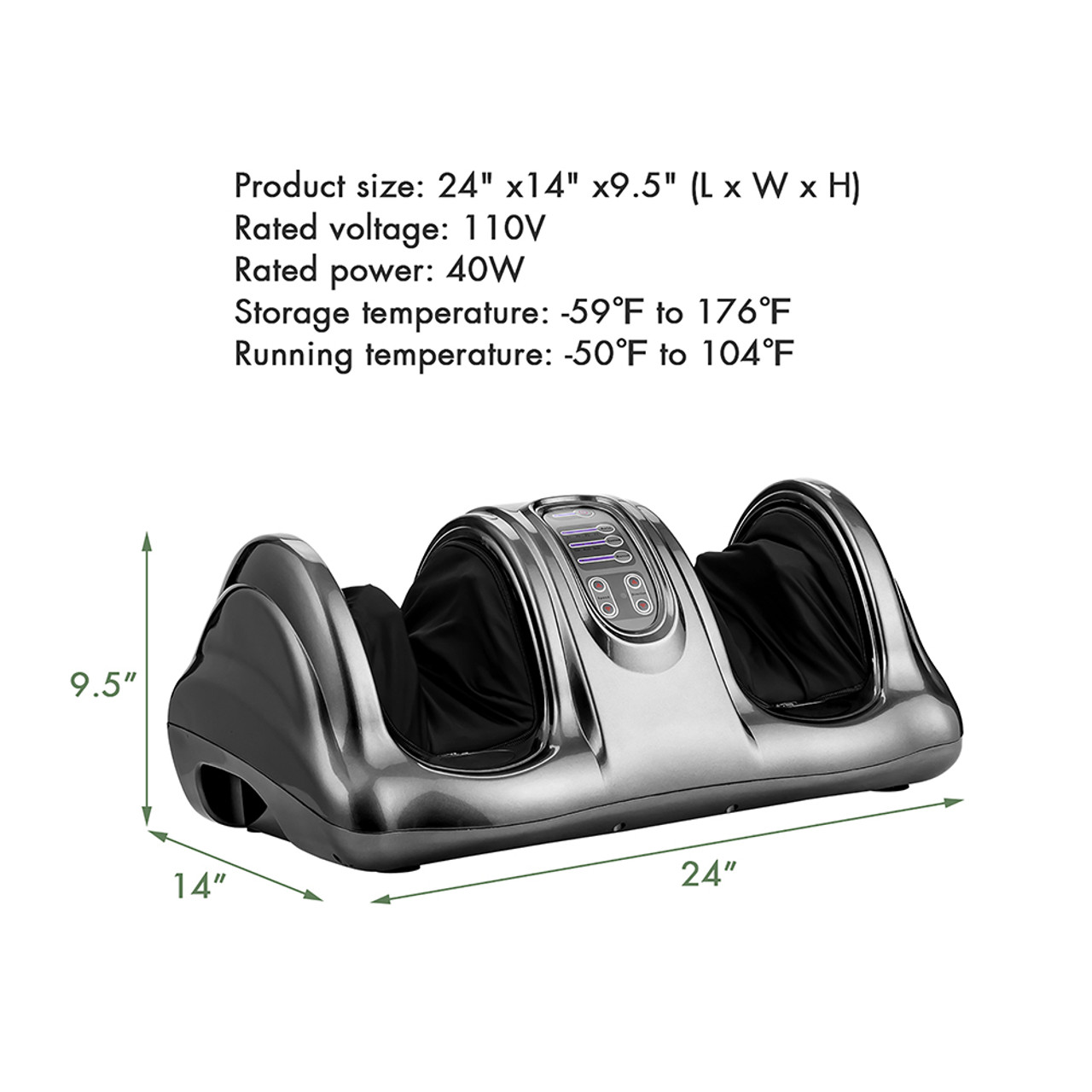 Silver Shiatsu Foot Massager with Remote product image