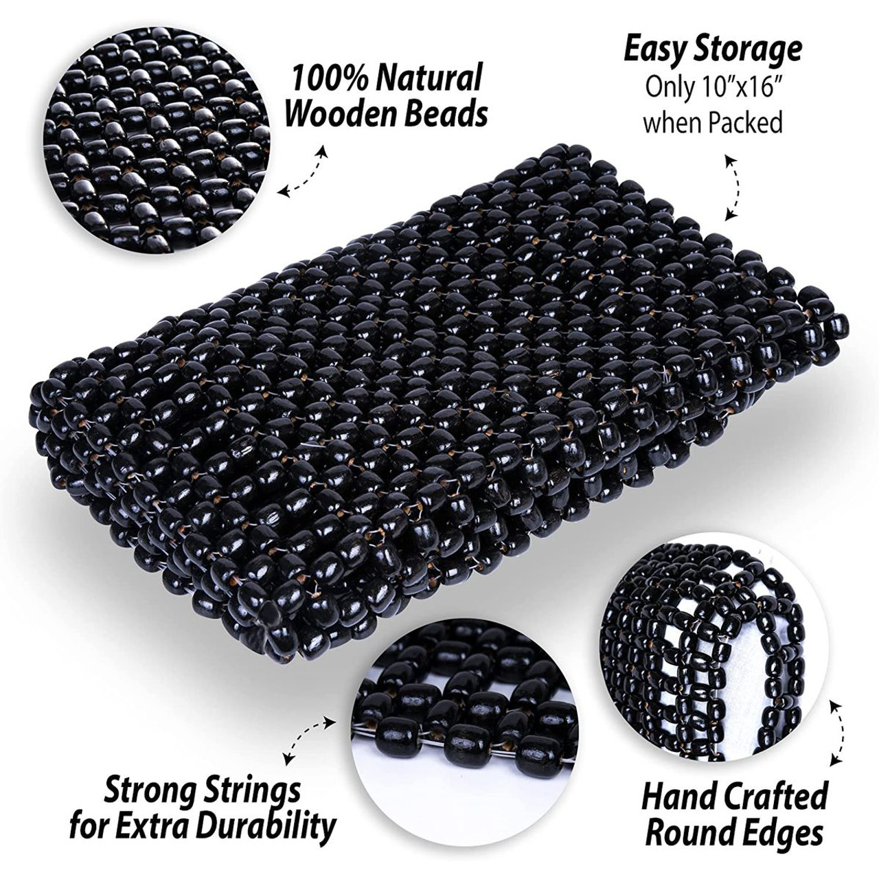 Zone Tech® Wooden Beaded Massaging Seat Cover product image