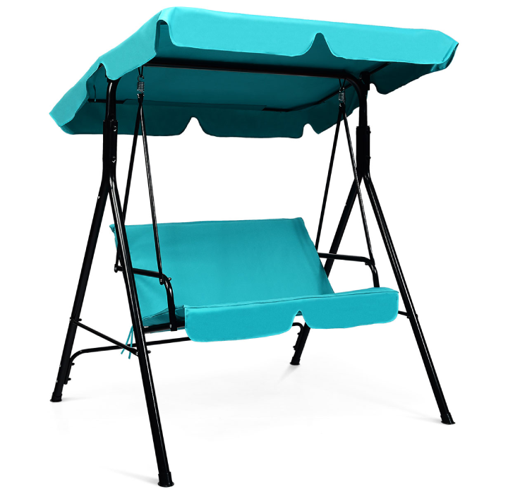 Blue Loveseat Patio Canopy Swing Glider product image
