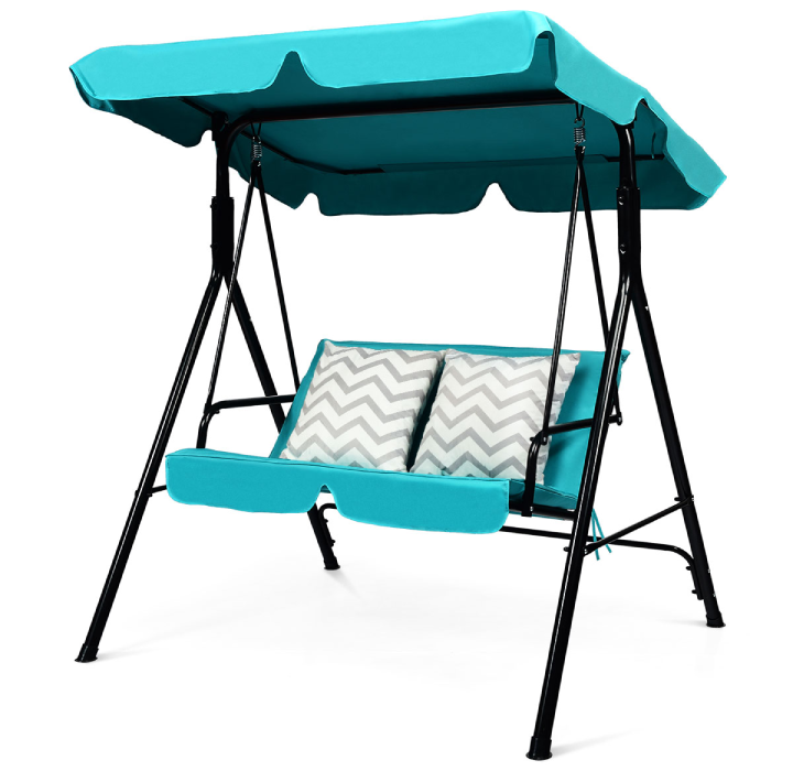 Blue Loveseat Patio Canopy Swing Glider product image