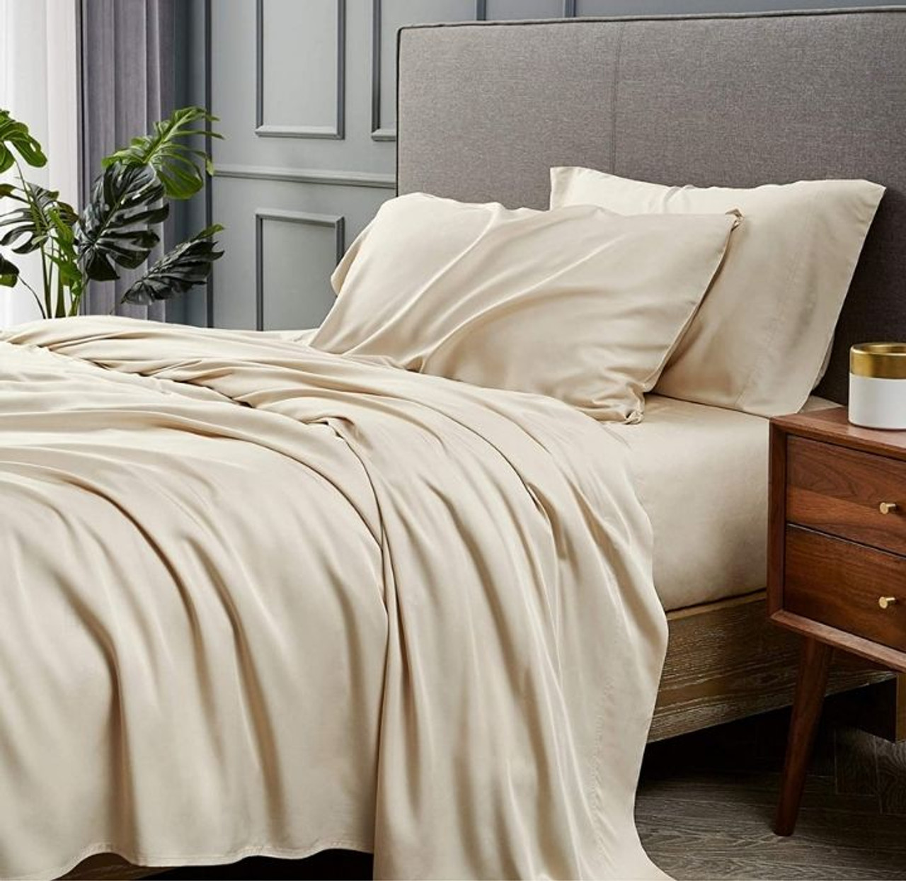 Bibb Home® 300TC Bamboo Viscose 4-Piece Sheet Set product image