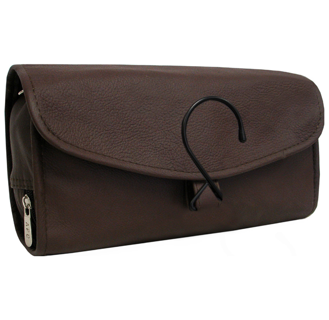 Hanging All-Leather Toiletry Bag Travel Kit product image