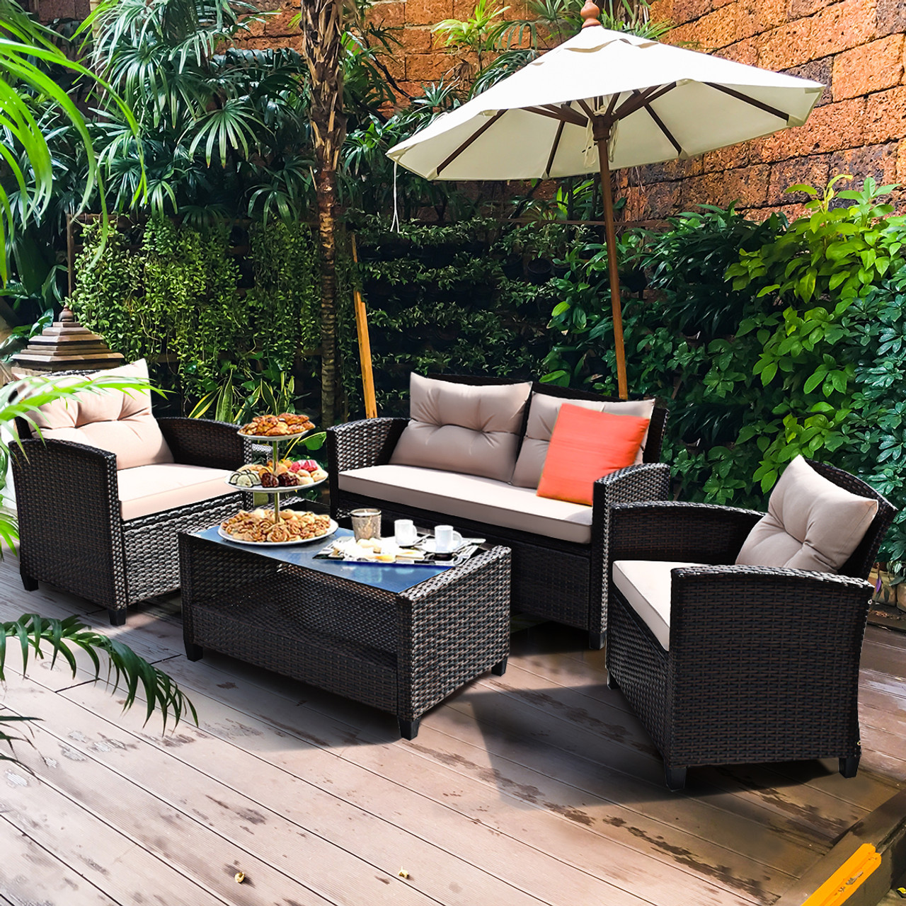 8-Piece Outdoor Patio Rattan Furniture Set product image