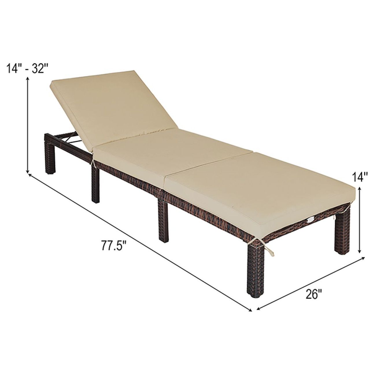 Rattan Outdoor Adjustable Lounge Chair product image