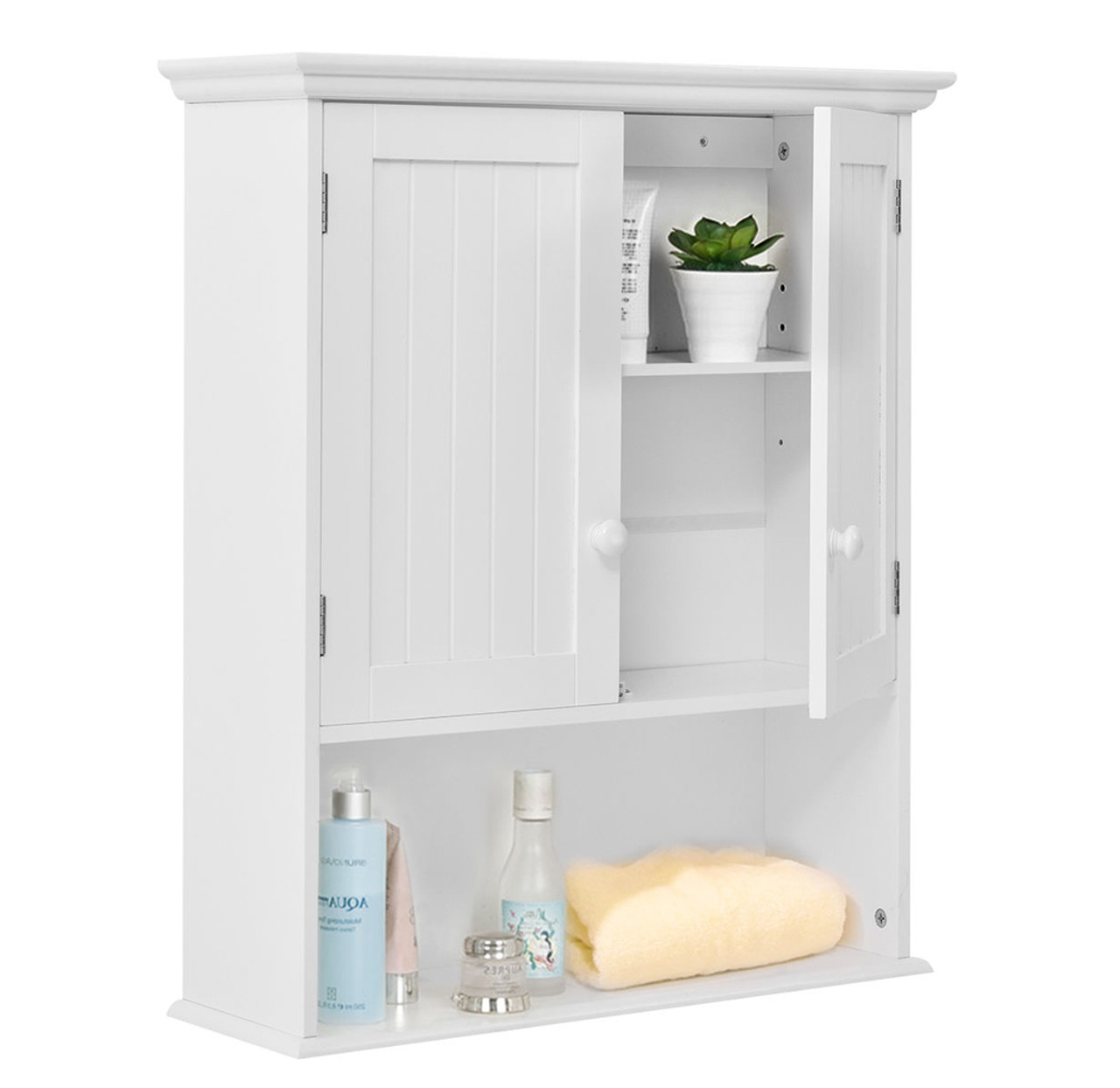 Costway Wall Mount 2-Door Bathroom Medicine Cabinet product image