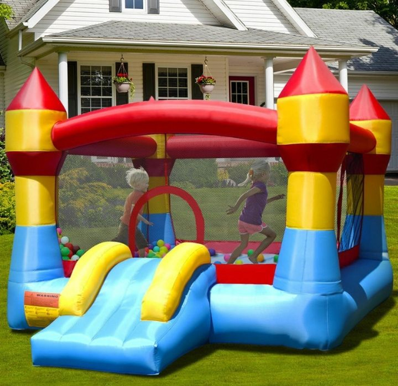 Inflatable Moonwalk Castle Bounce House without Blower product image