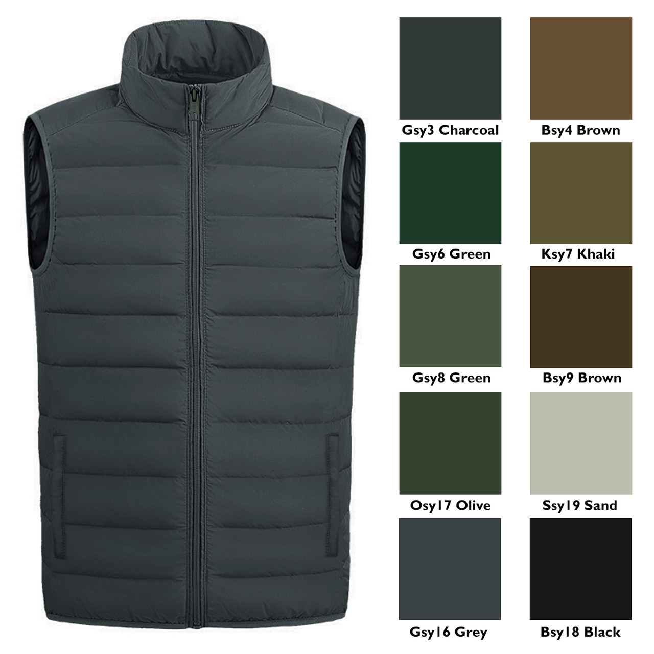Men’s Full-Zip Lightweight Puffer Vest Jacket product image