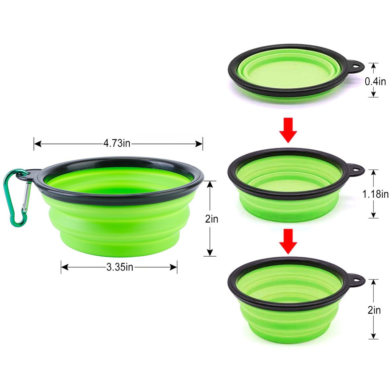 PetLuv™ 4-Piece Silicone Collapsible Pet Bowls product image