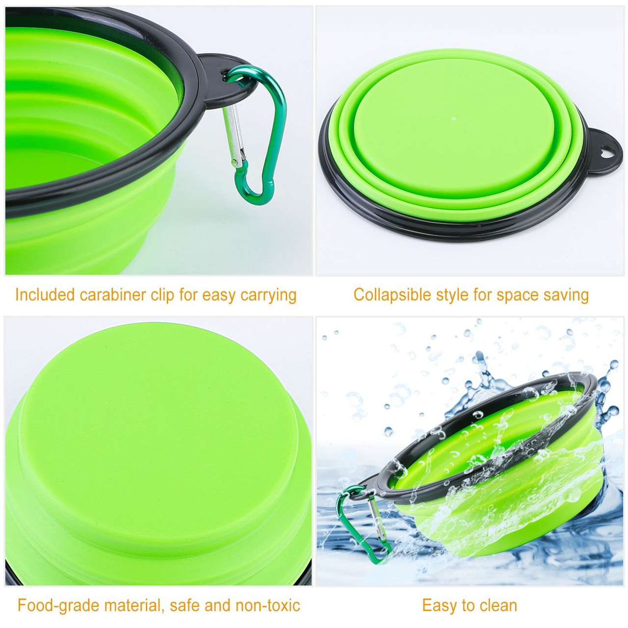 PetLuv™ 4-Piece Silicone Collapsible Pet Bowls product image